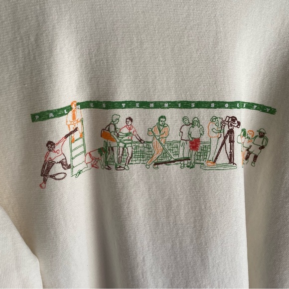 NWT Mens Palmes Off-Scenery Crewneck Sweatshirt, size XL in Off-White - Picture 6 of 15